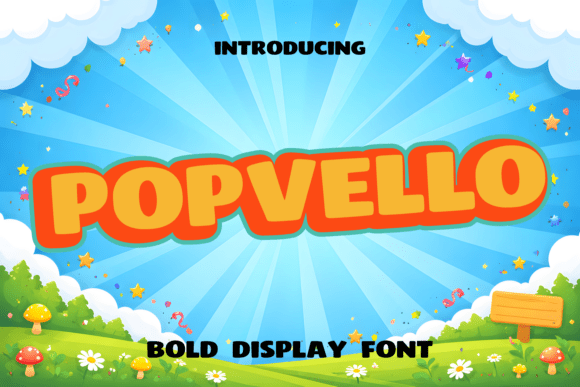 Discover the Playful Popvello Font for Festive Designs