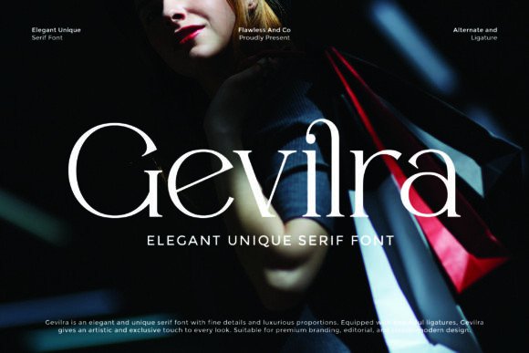 Gevilra Font Font: A Refined Modern Serif for Luxury Design