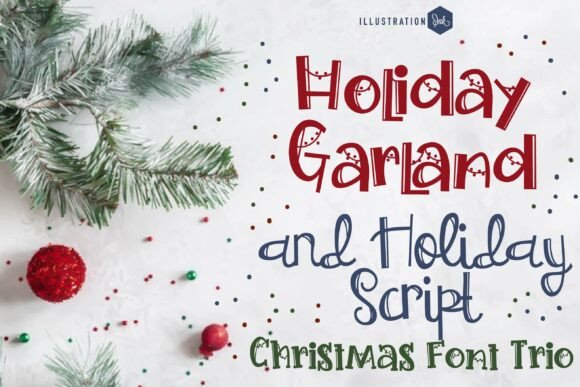 Holiday Garland Trio Font: Festive Typography for Cheerful Designs