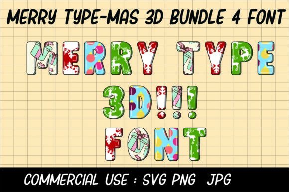 Merry Type-Mas 3D Font: A Festive Display Typeface
