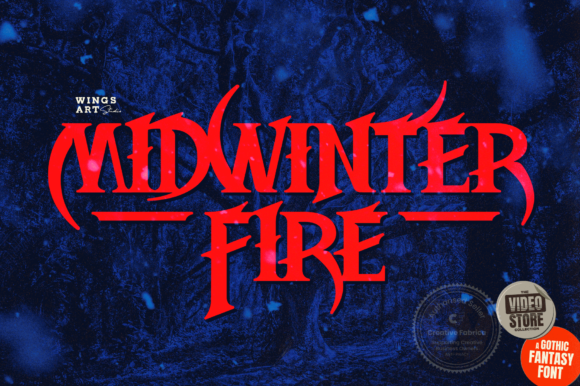 Midwinter Fire Font: Bold Gothic Display Typography