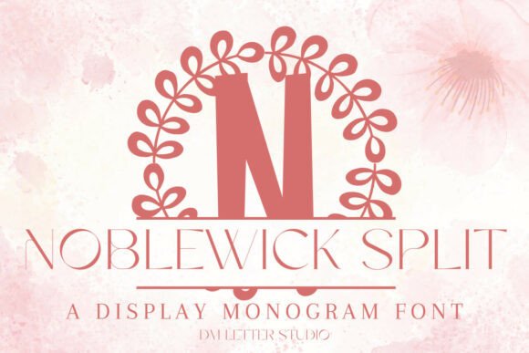 Noblewick Split Monogram Font: Elegant Initials for Heirloom Projects