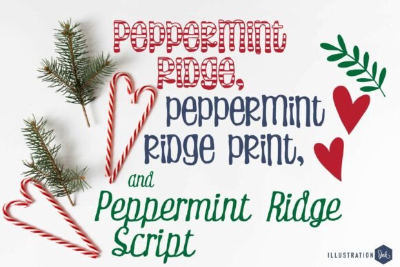 Peppermint Ridge Trio Font: A Festive Design Delight