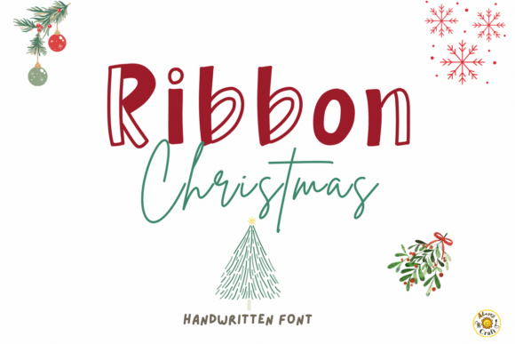 Ribbon Christmas Font: A Festive Display Typeface