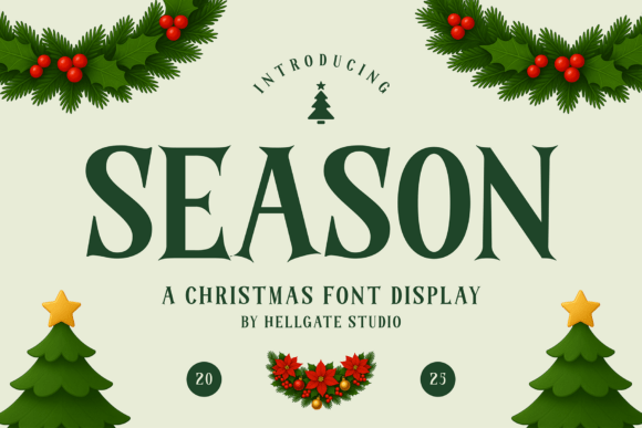 Season Font: Elegant Christmas Serif for Festive Designs