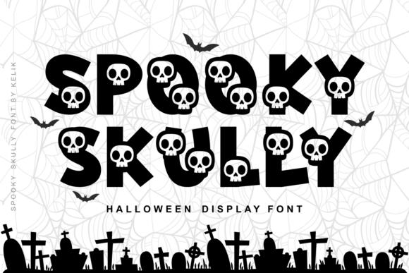 Spooky Skully Font: A Fun Halloween Typeface by Kelik 7ntypes