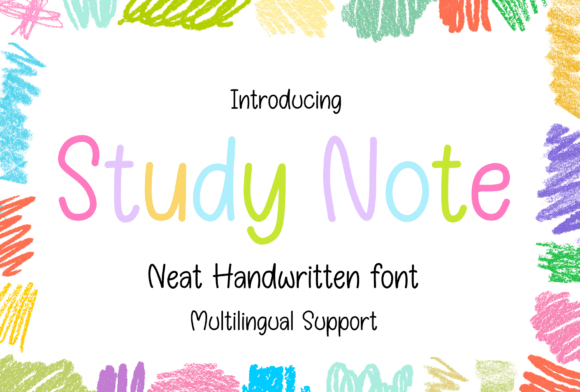 Study Note Font: A Playful Handwritten Typeface for Creative Projects