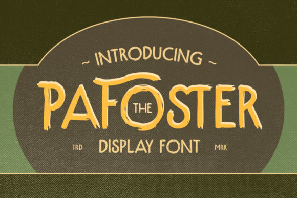 The Pafoster Font: Bold Vintage Display Typeface